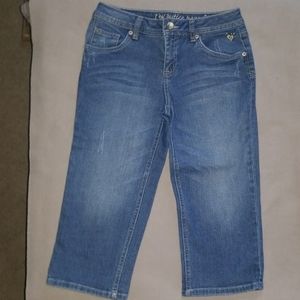 Girls Jean Capris Size 14R Distressed Simply Low
